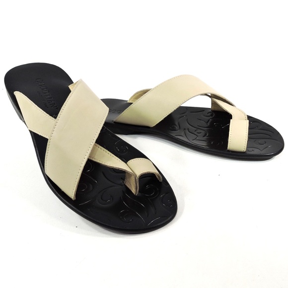 GOOD MAN 🇮🇹 MENS BEIGE LEATHER SUMMER COMFORT SANDALS